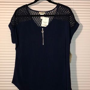NWT Navy Top